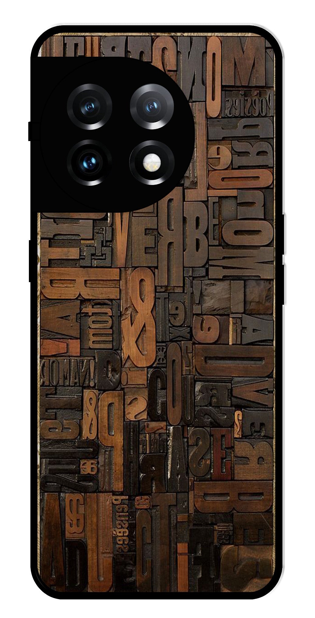 Alphabets Metal Mobile Case for OnePlus 11R 5G Metal Case