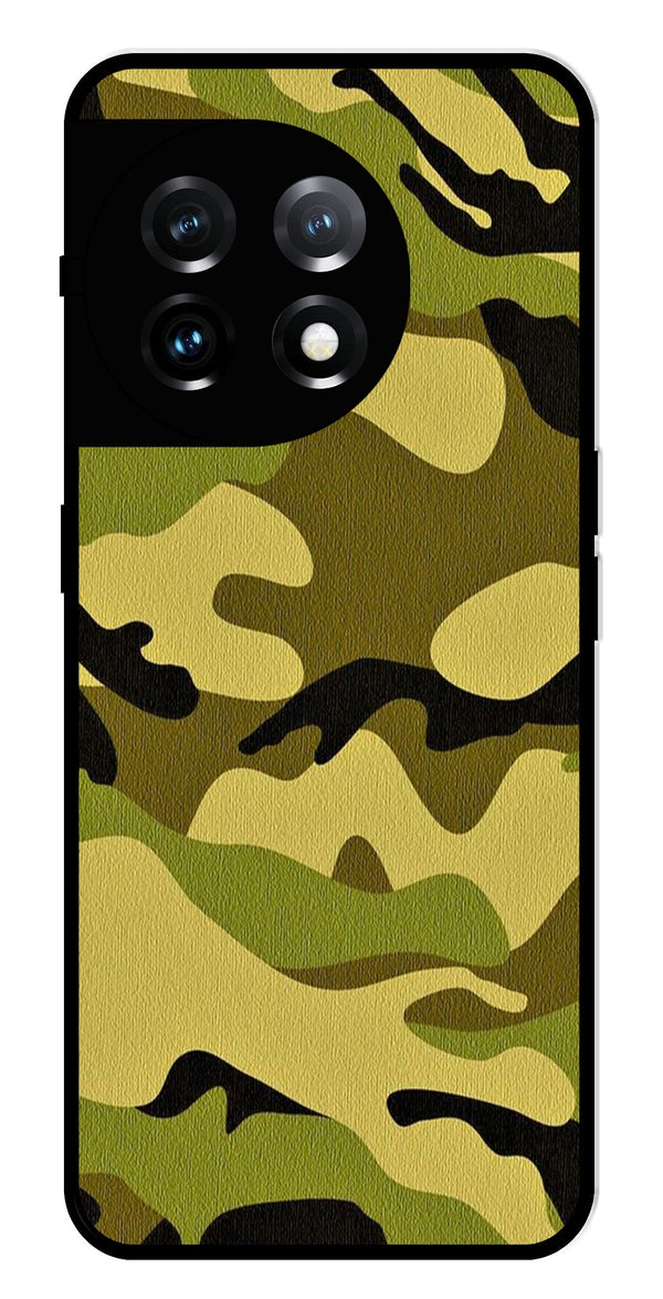 Army Pattern Metal Mobile Case for OnePlus 11 5G Metal Case