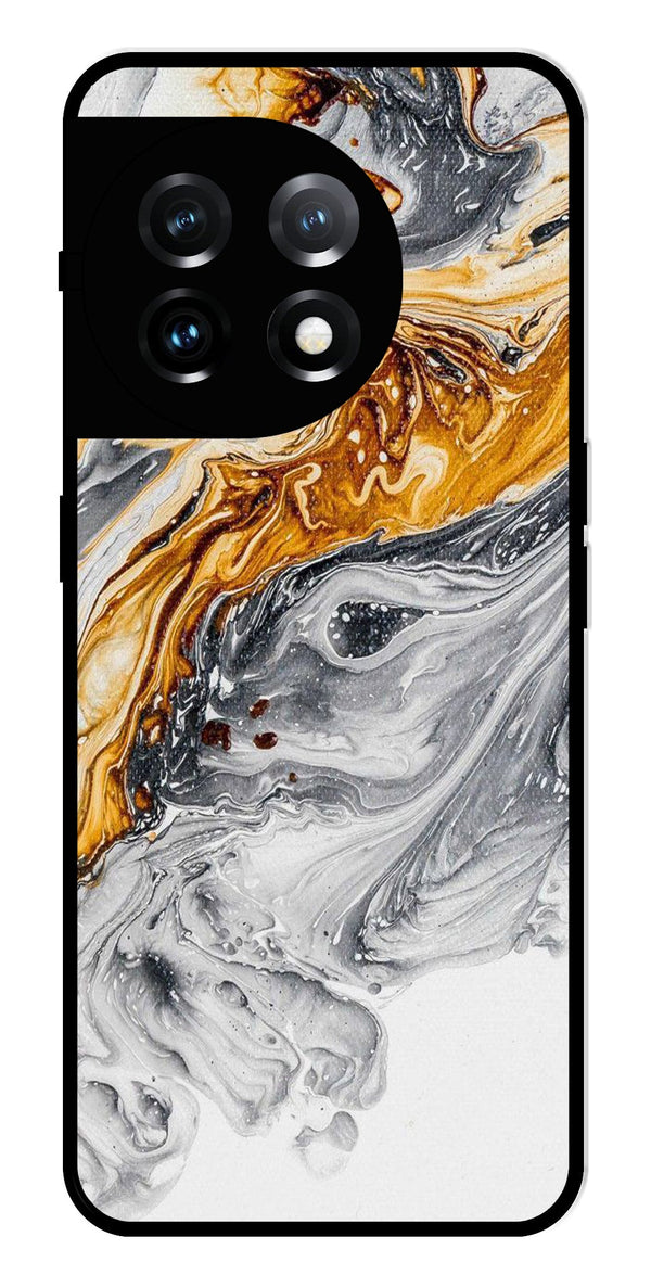 Marble Pattern Metal Mobile Case for OnePlus 11 5G Metal Case
