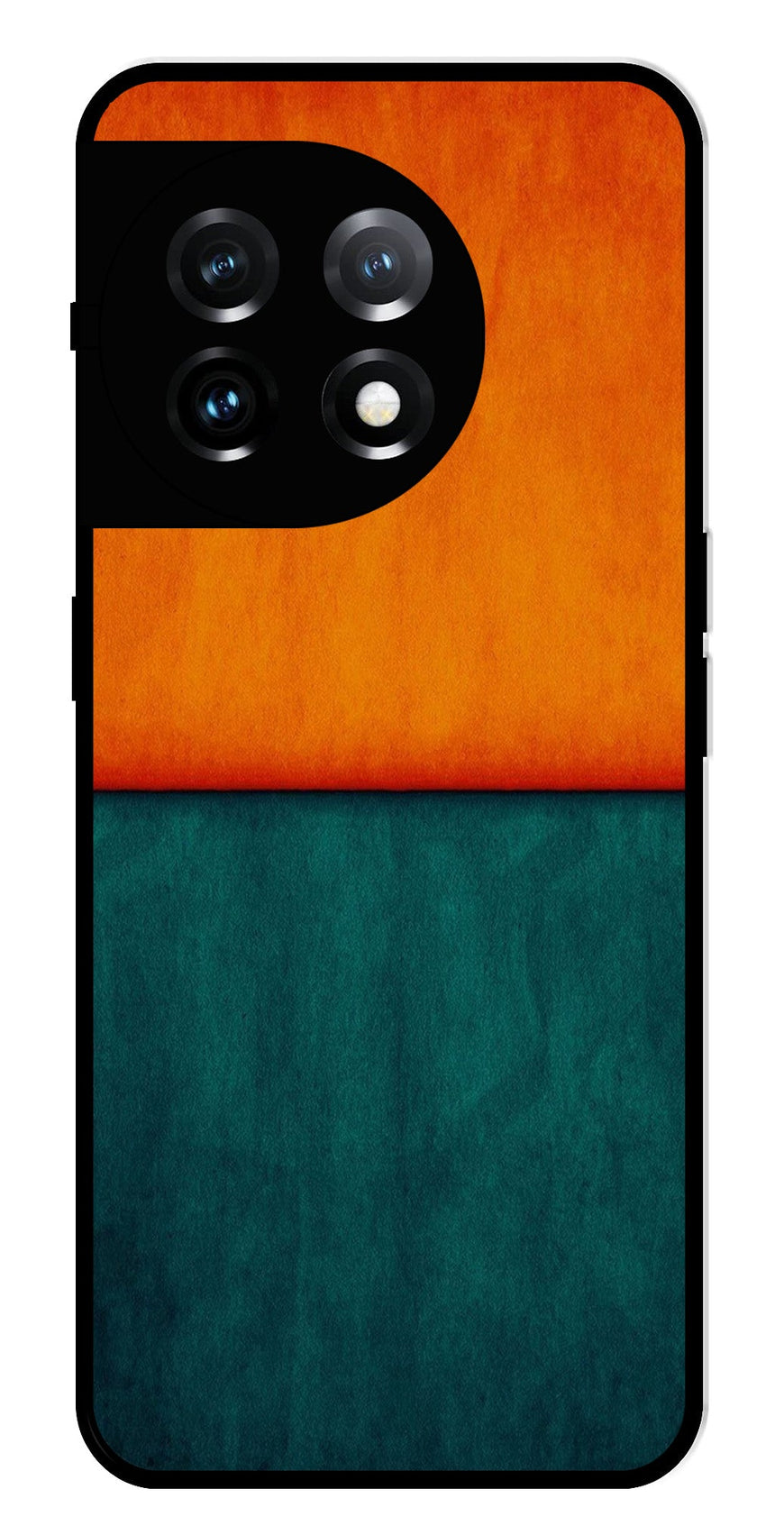 Orange Green Pattern Metal Mobile Case for OnePlus 11 5G Metal Case