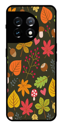 Leaves Design Metal Mobile Case for OnePlus 11R 5G Metal Case