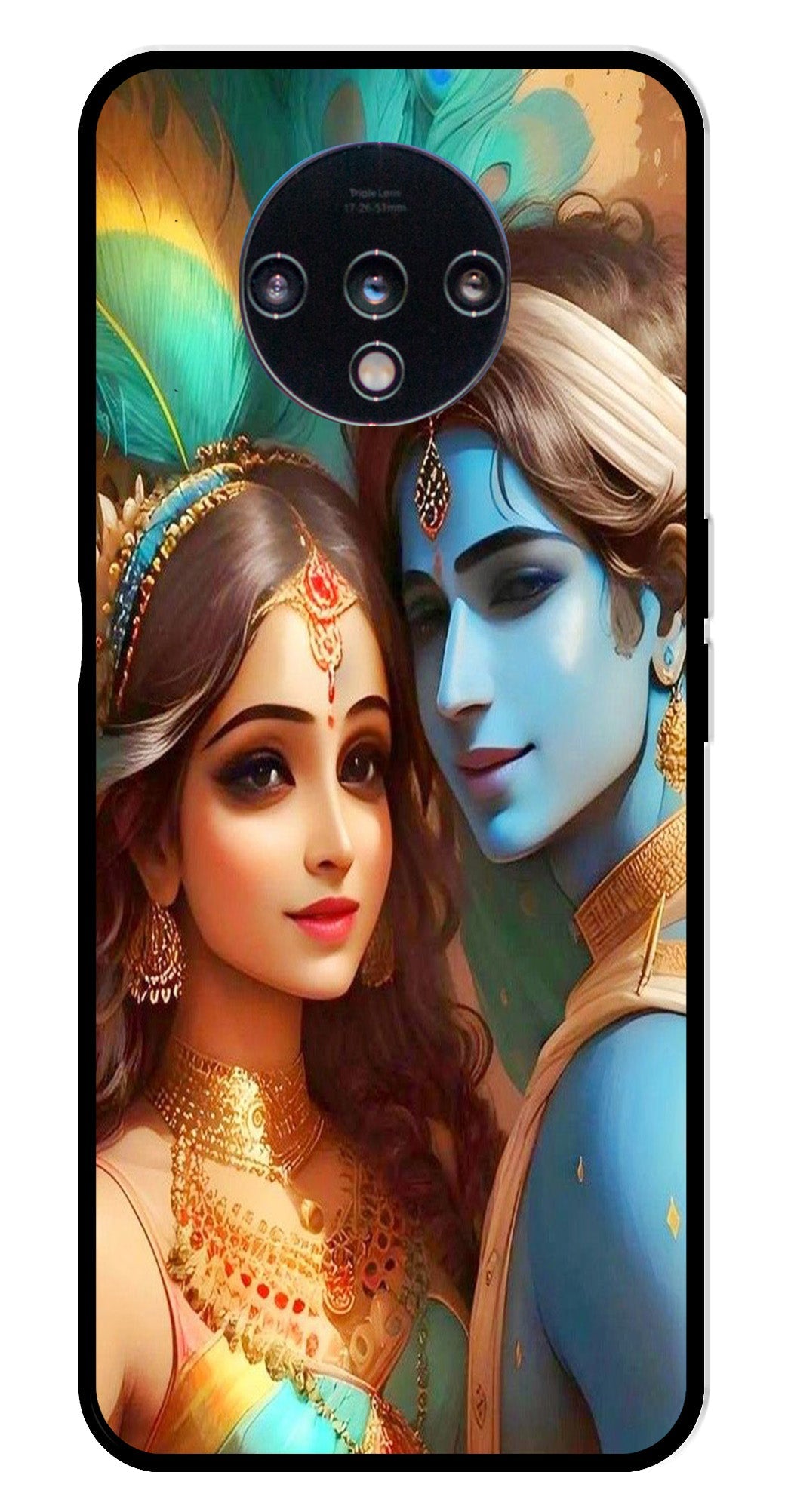 Lord Radha Krishna Metal Mobile Case for OnePlus 7T