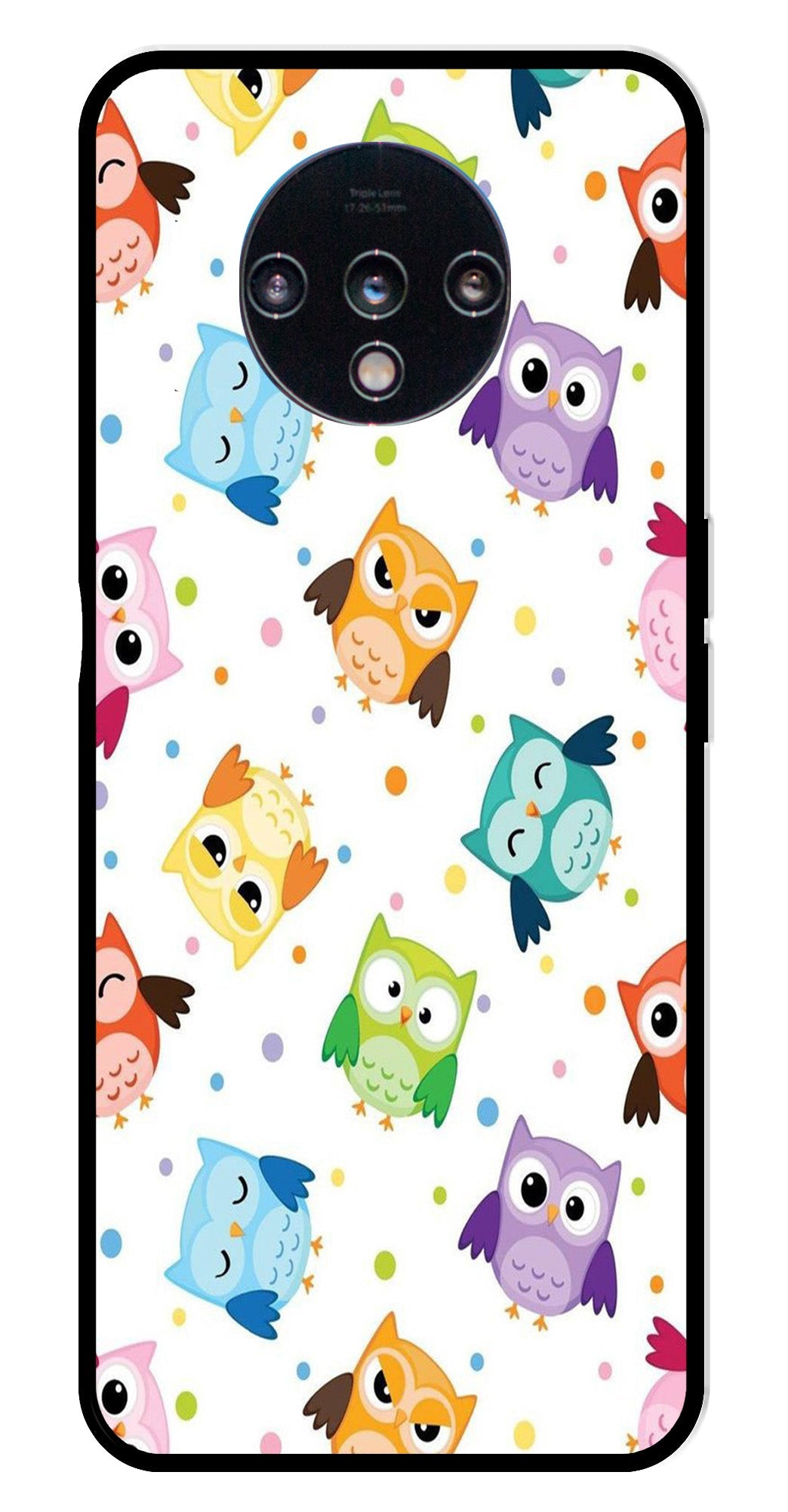 Owls Pattern Metal Mobile Case for OnePlus 7T