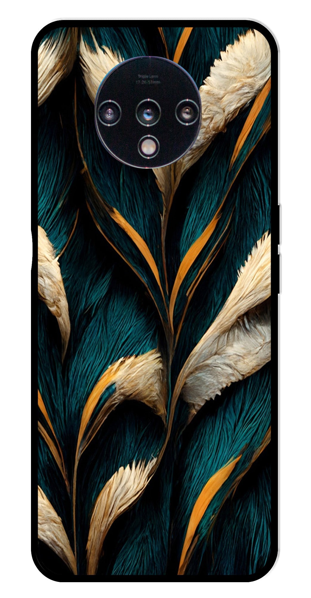 Feathers Metal Mobile Case for OnePlus 7T