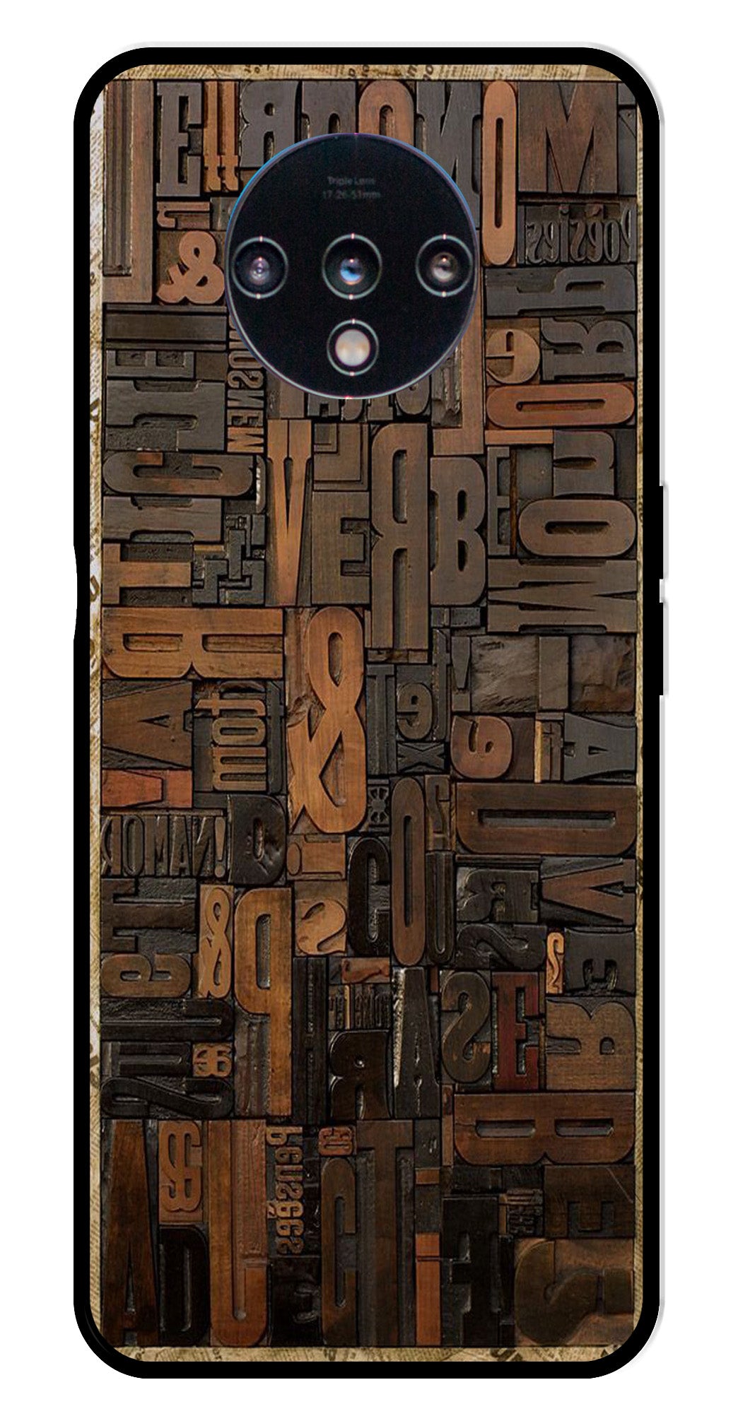 Alphabets Metal Mobile Case for OnePlus 7T