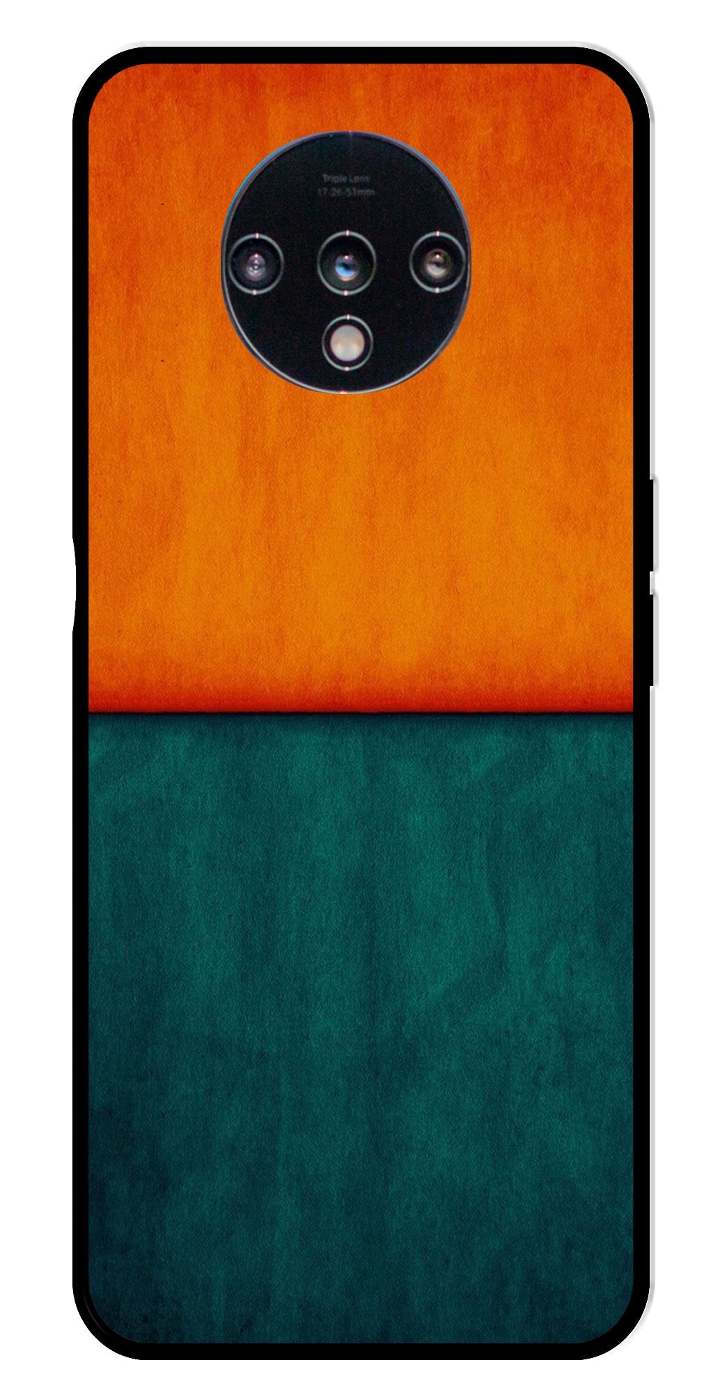 Orange Green Pattern Metal Mobile Case for OnePlus 7T