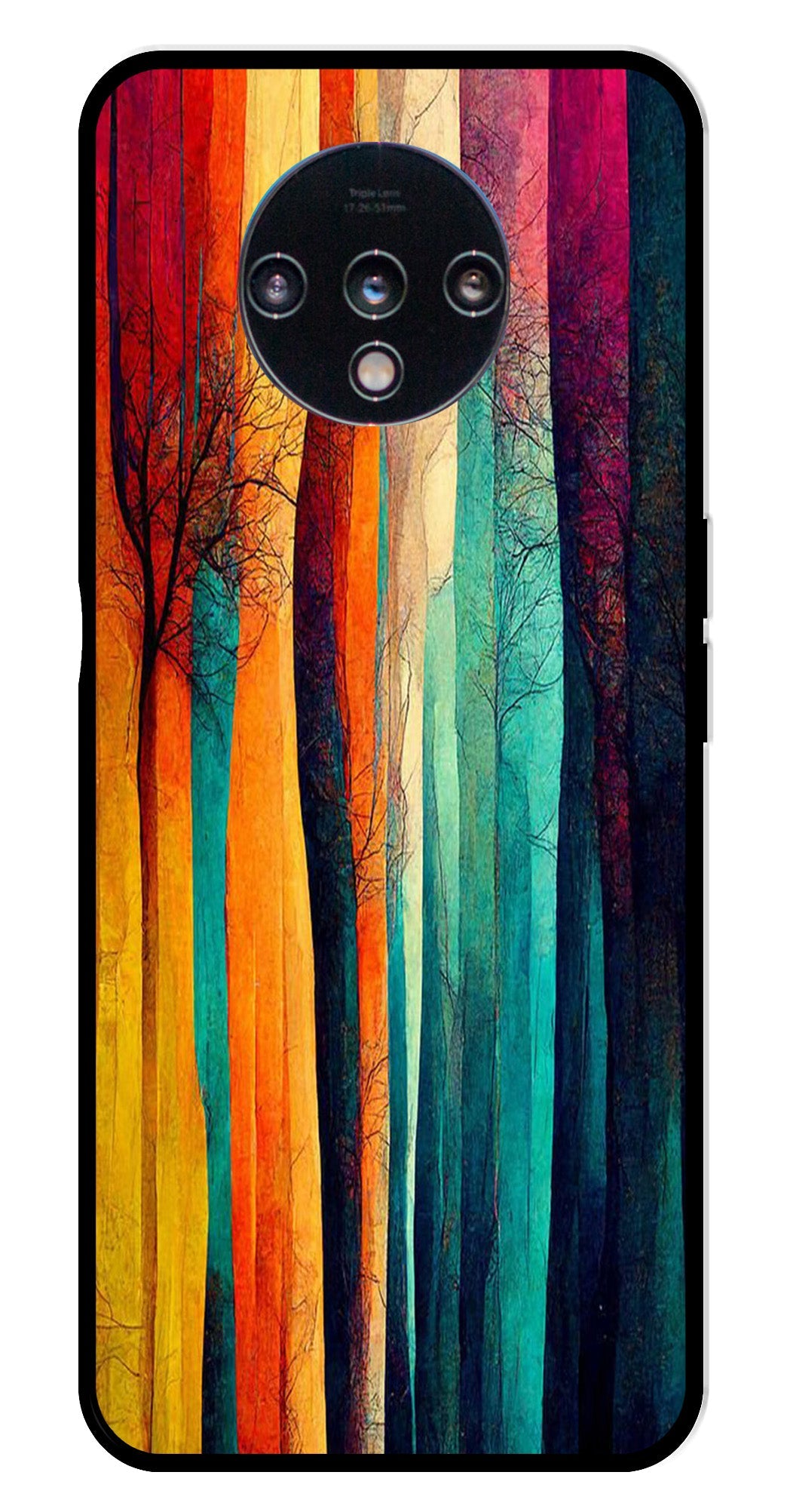 Modern Art Colorful Metal Mobile Case for OnePlus 7T