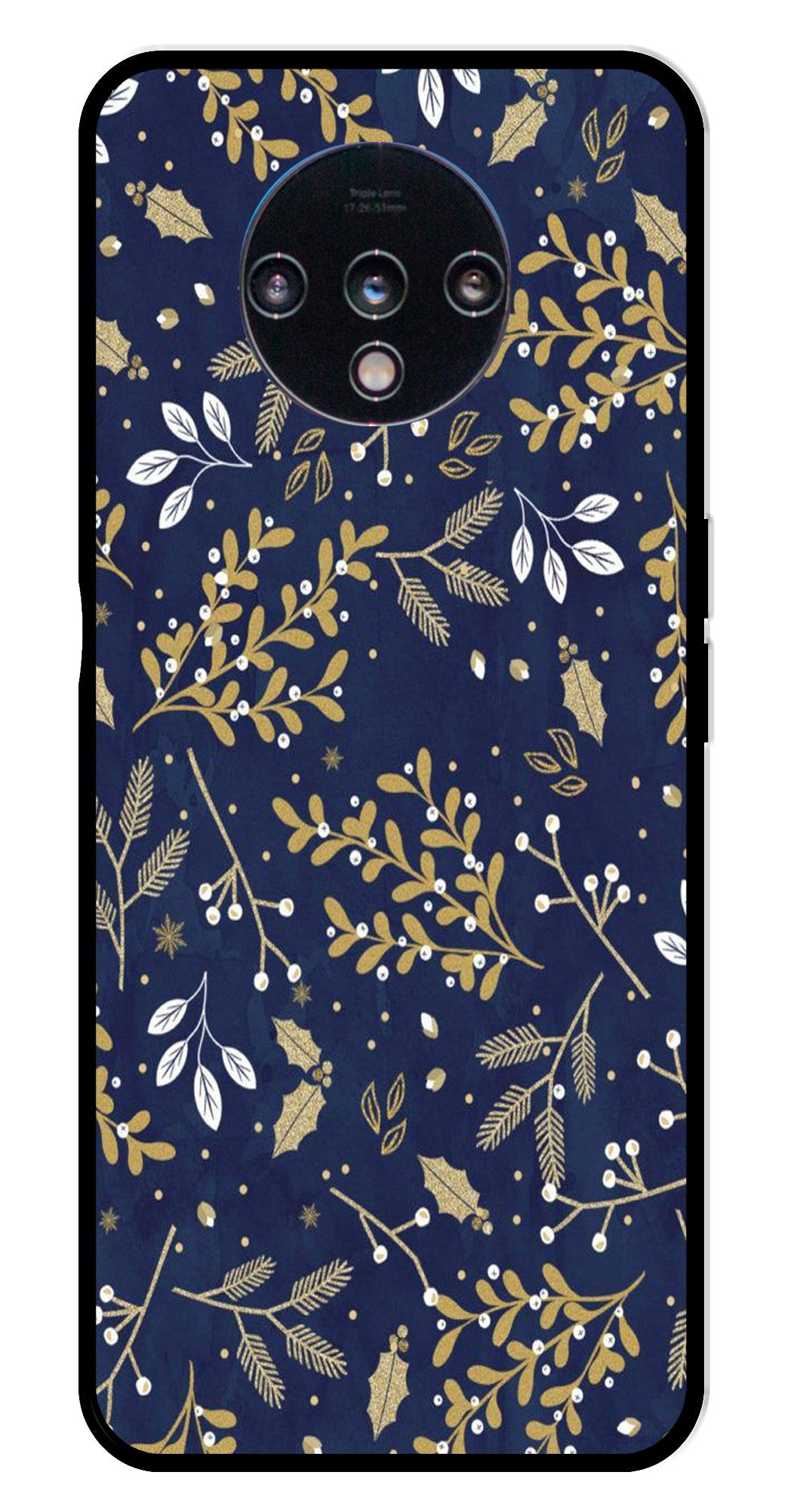 Floral Pattern  Metal Mobile Case for OnePlus 7T