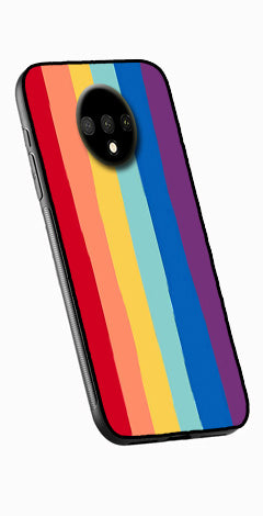 Rainbow MultiColor Metal Mobile Case for OnePlus 7T   (Design No -03)