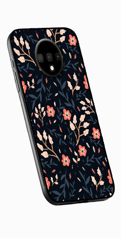 Floral Pattern Metal Mobile Case for OnePlus 7T   (Design No -10)