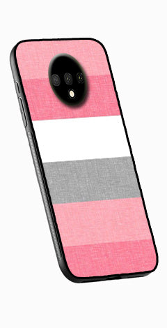 Pink Pattern Metal Mobile Case for OnePlus 7T   (Design No -23)