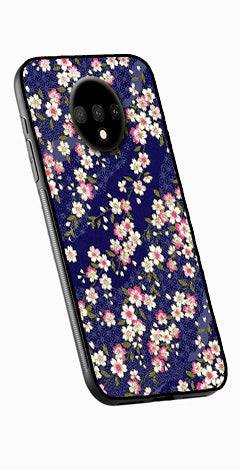 Flower Design Metal Mobile Case for OnePlus 7T   (Design No -25)