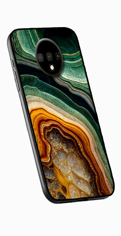 Marble Design Metal Mobile Case for OnePlus 7T   (Design No -28)