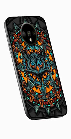 Owl Pattern Metal Mobile Case for OnePlus 7T   (Design No -42)