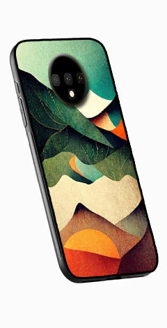 MultiColor Pattern Metal Mobile Case for OnePlus 7T   (Design No -43)