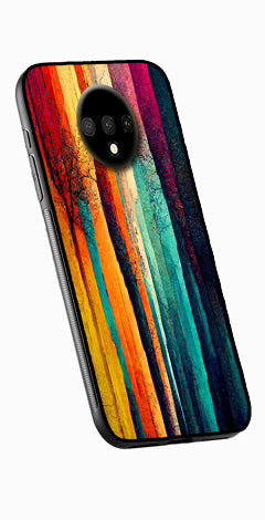 Modern Art Colorful Metal Mobile Case for OnePlus 7T   (Design No -47)