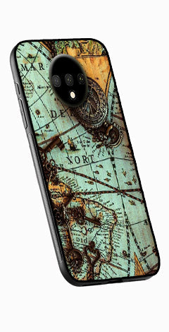 Map Design Metal Mobile Case for OnePlus 7T   (Design No -54)