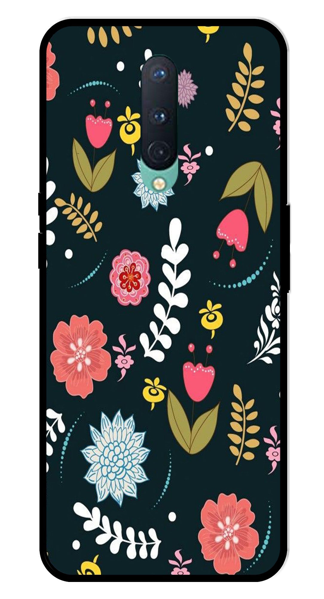 Floral Pattern2 Metal Mobile Case for OnePlus 8