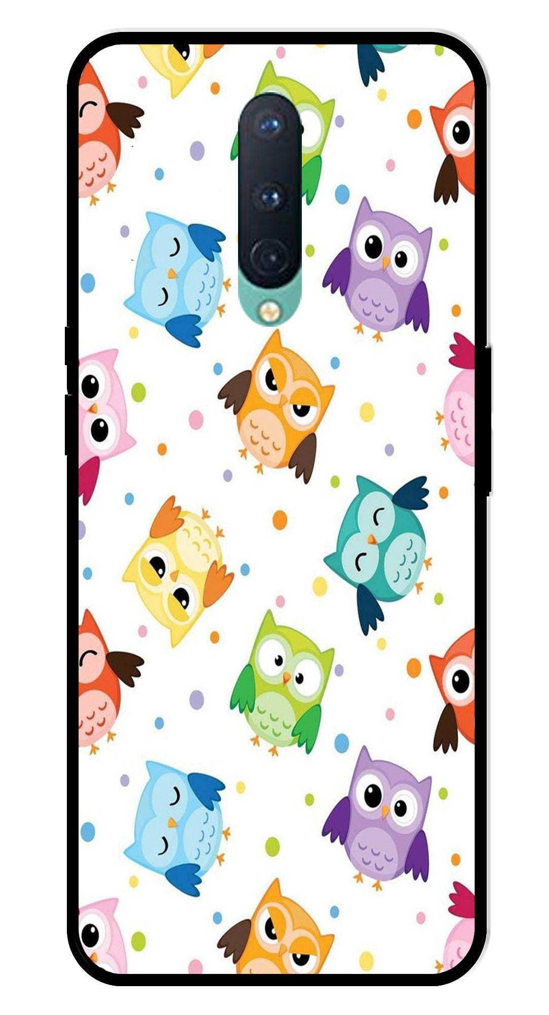 Owls Pattern Metal Mobile Case for OnePlus 8