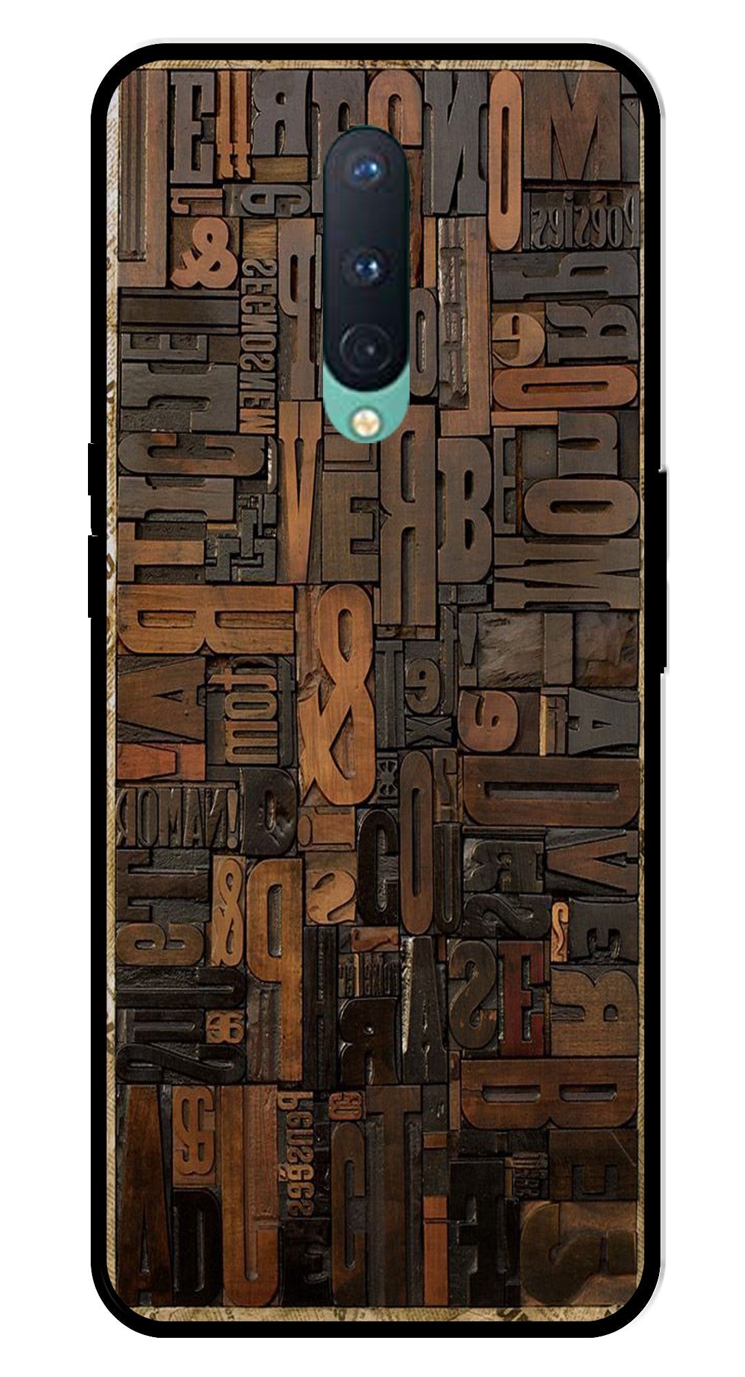 Alphabets Metal Mobile Case for OnePlus 8