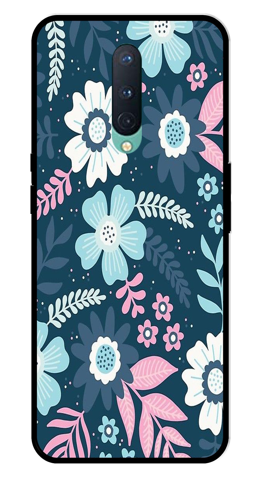 Flower Leaves Design Metal Mobile Case for OnePlus 8