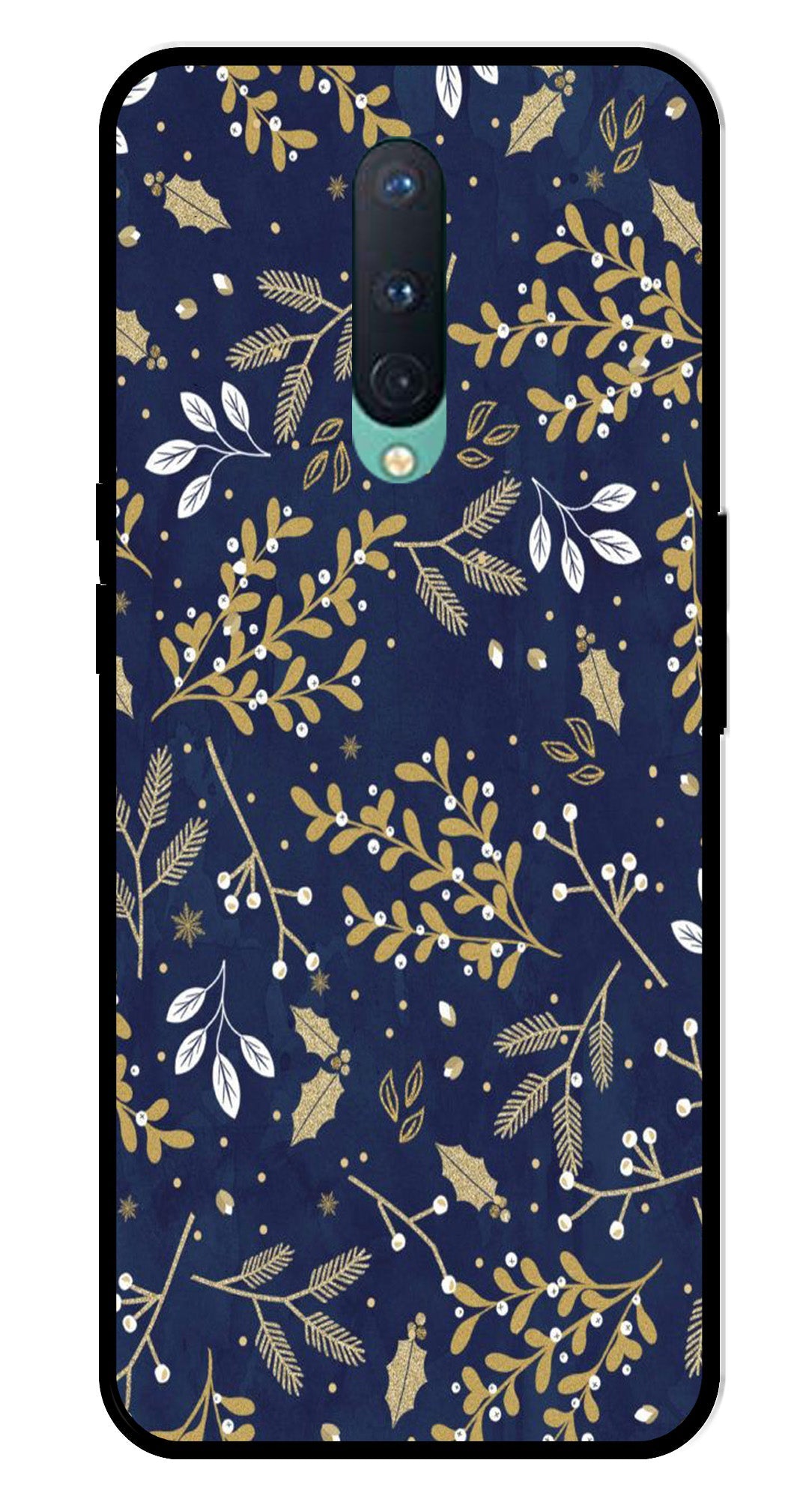 Floral Pattern  Metal Mobile Case for OnePlus 8