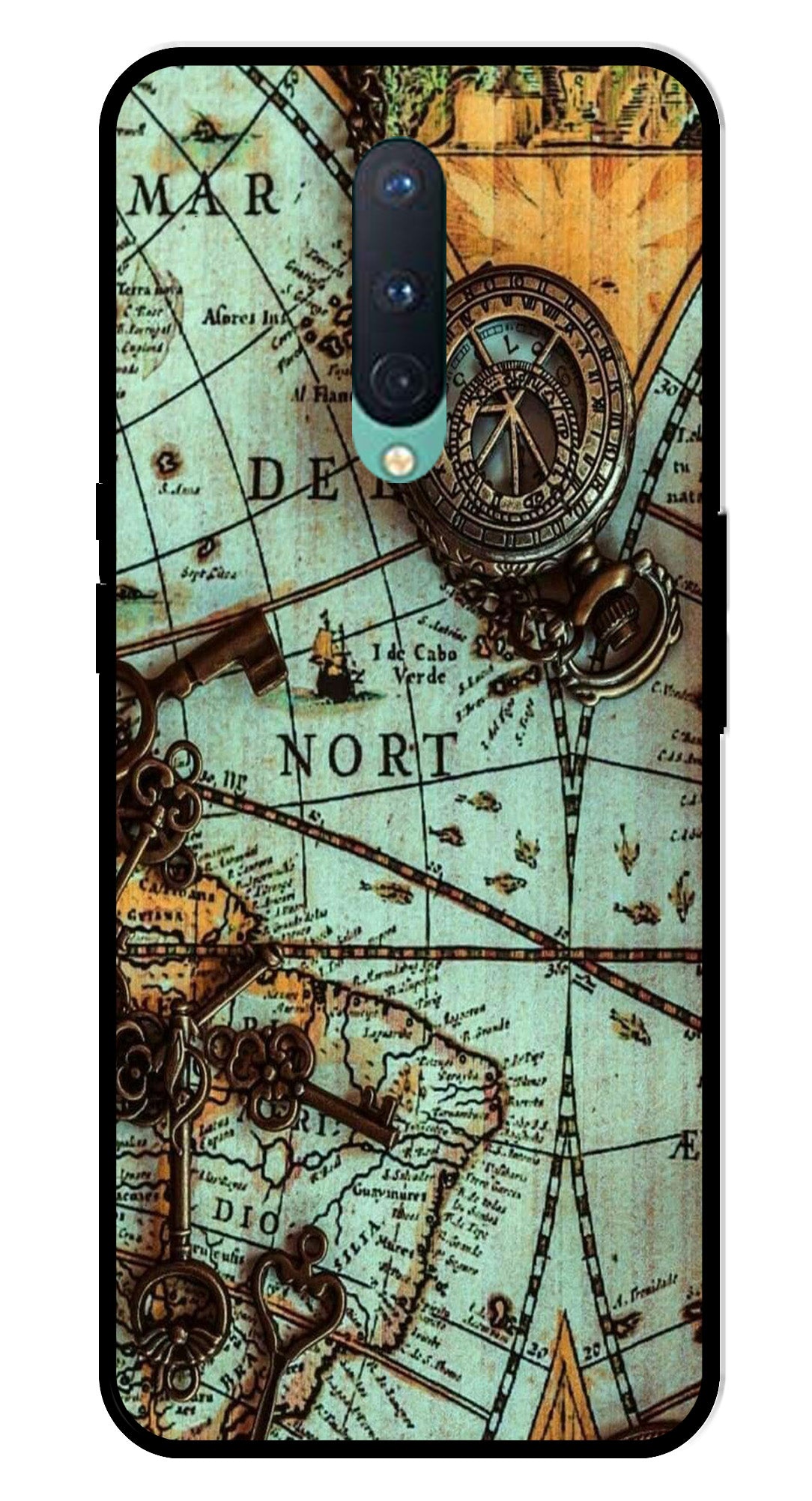 Map Design Metal Mobile Case for OnePlus 8