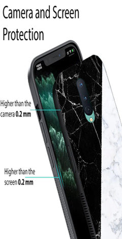 Black White Marble Design Metal Mobile Case for OnePlus 8