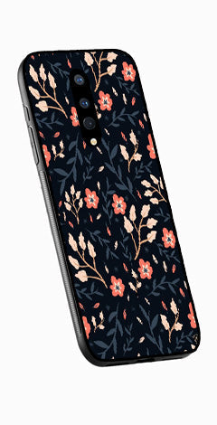 Floral Pattern Metal Mobile Case for OnePlus 8   (Design No -10)