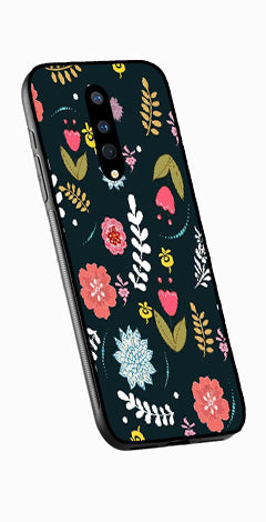 Floral Pattern2 Metal Mobile Case for OnePlus 8   (Design No -12)