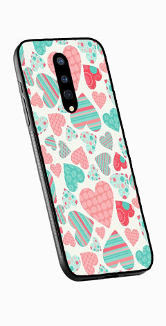 Hearts Pattern Metal Mobile Case for OnePlus 8   (Design No -22)