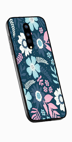 Flower Leaves Design Metal Mobile Case for OnePlus 8   (Design No -50)