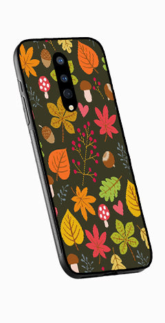 Leaves Design Metal Mobile Case for OnePlus 8   (Design No -51)