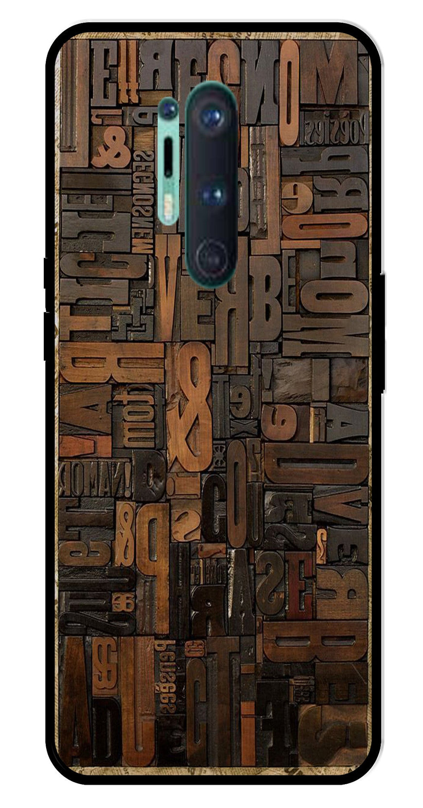 Alphabets Metal Mobile Case for OnePlus 8 Pro