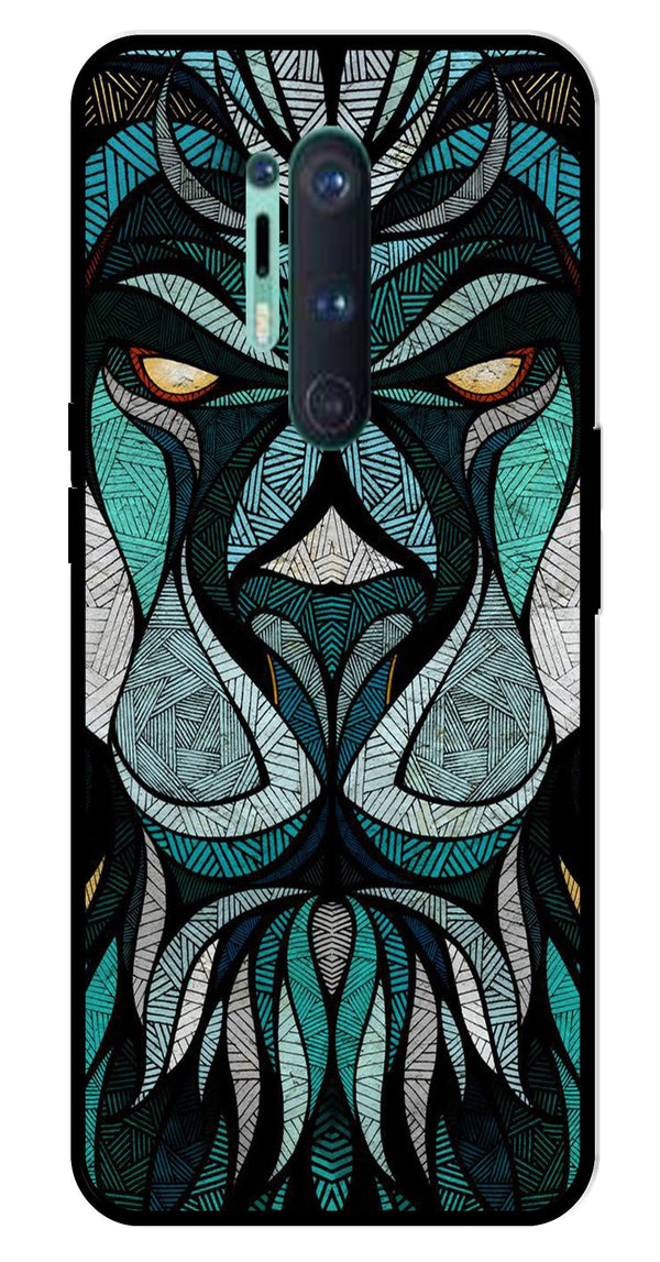 Lion Pattern Metal Mobile Case for OnePlus 8 Pro