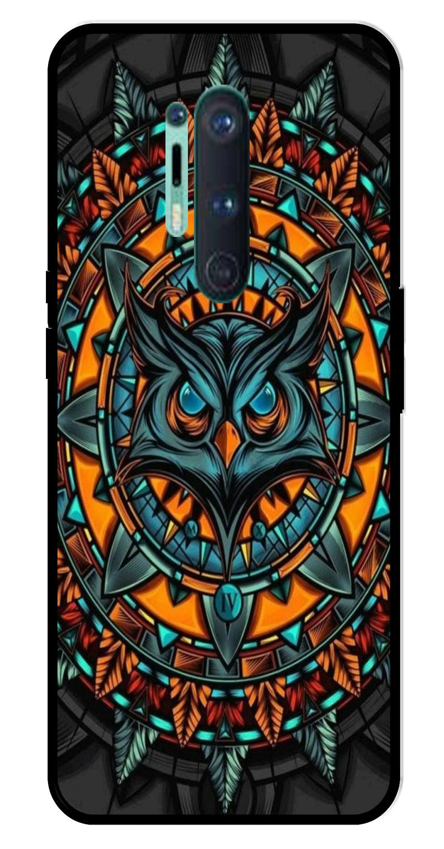Owl Pattern Metal Mobile Case for OnePlus 8 Pro