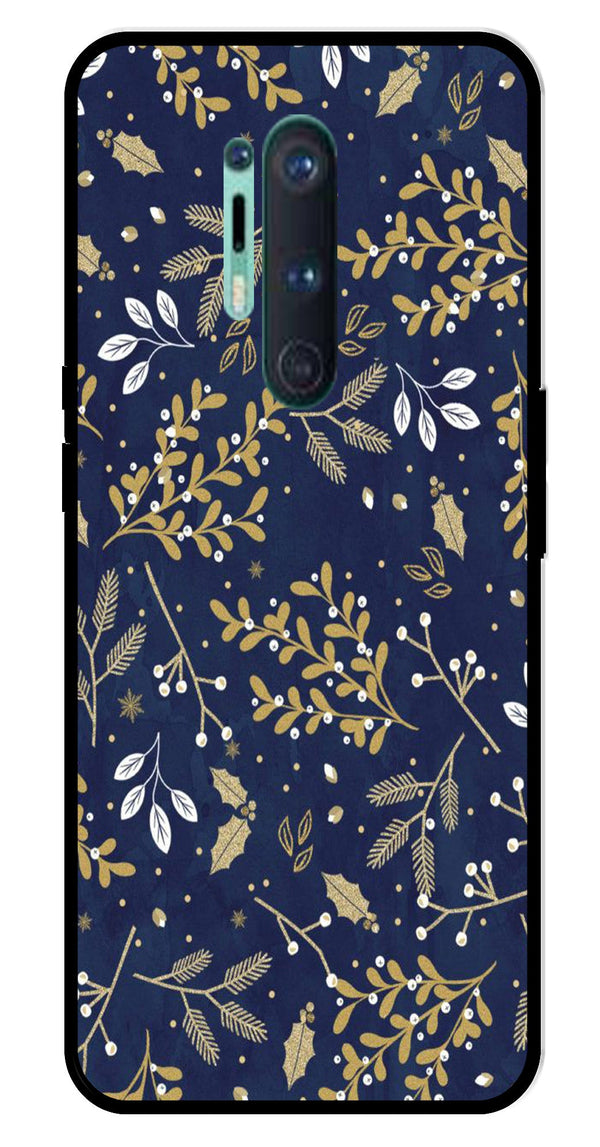 Floral Pattern  Metal Mobile Case for OnePlus 8 Pro