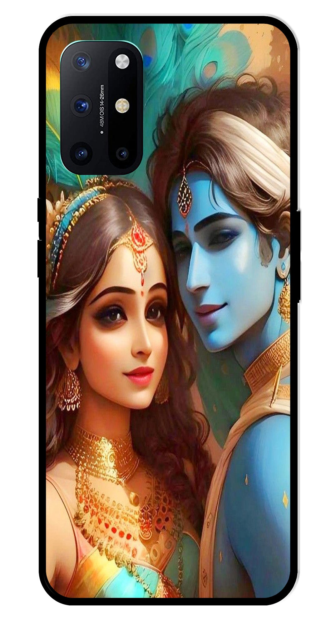 Lord Radha Krishna Metal Mobile Case for OnePlus 8T