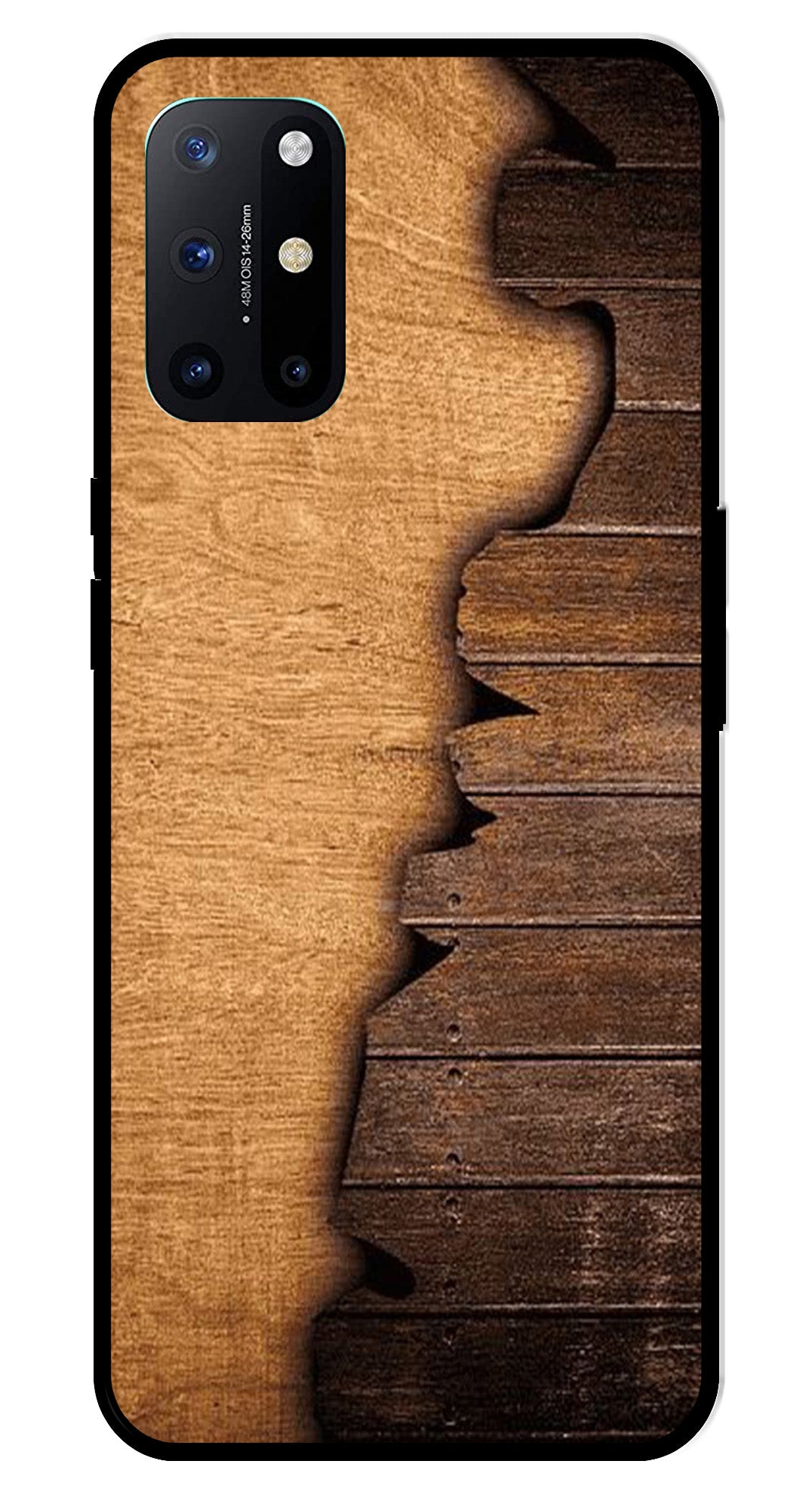 Wooden Design Metal Mobile Case for OnePlus 8T