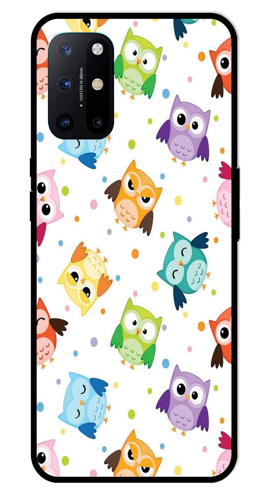 Owls Pattern Metal Mobile Case for OnePlus 8T