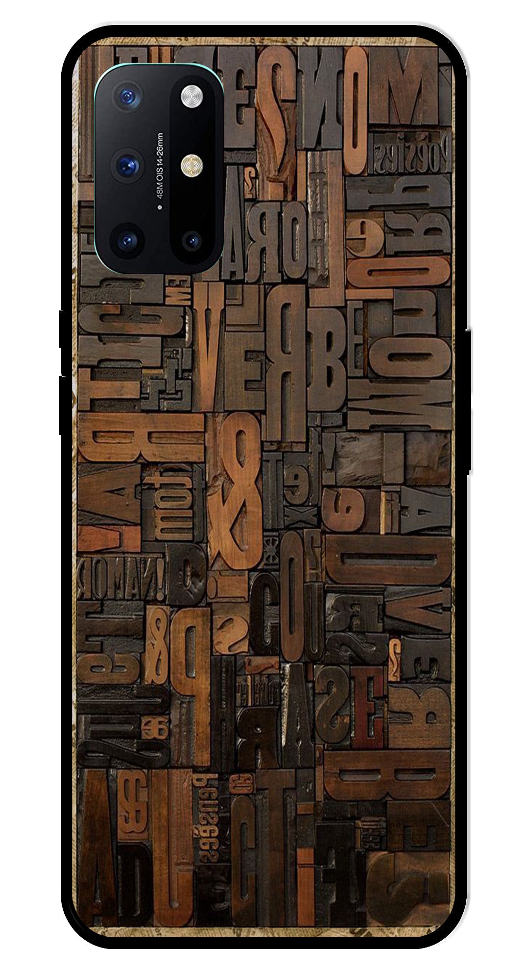 Alphabets Metal Mobile Case for OnePlus 8T