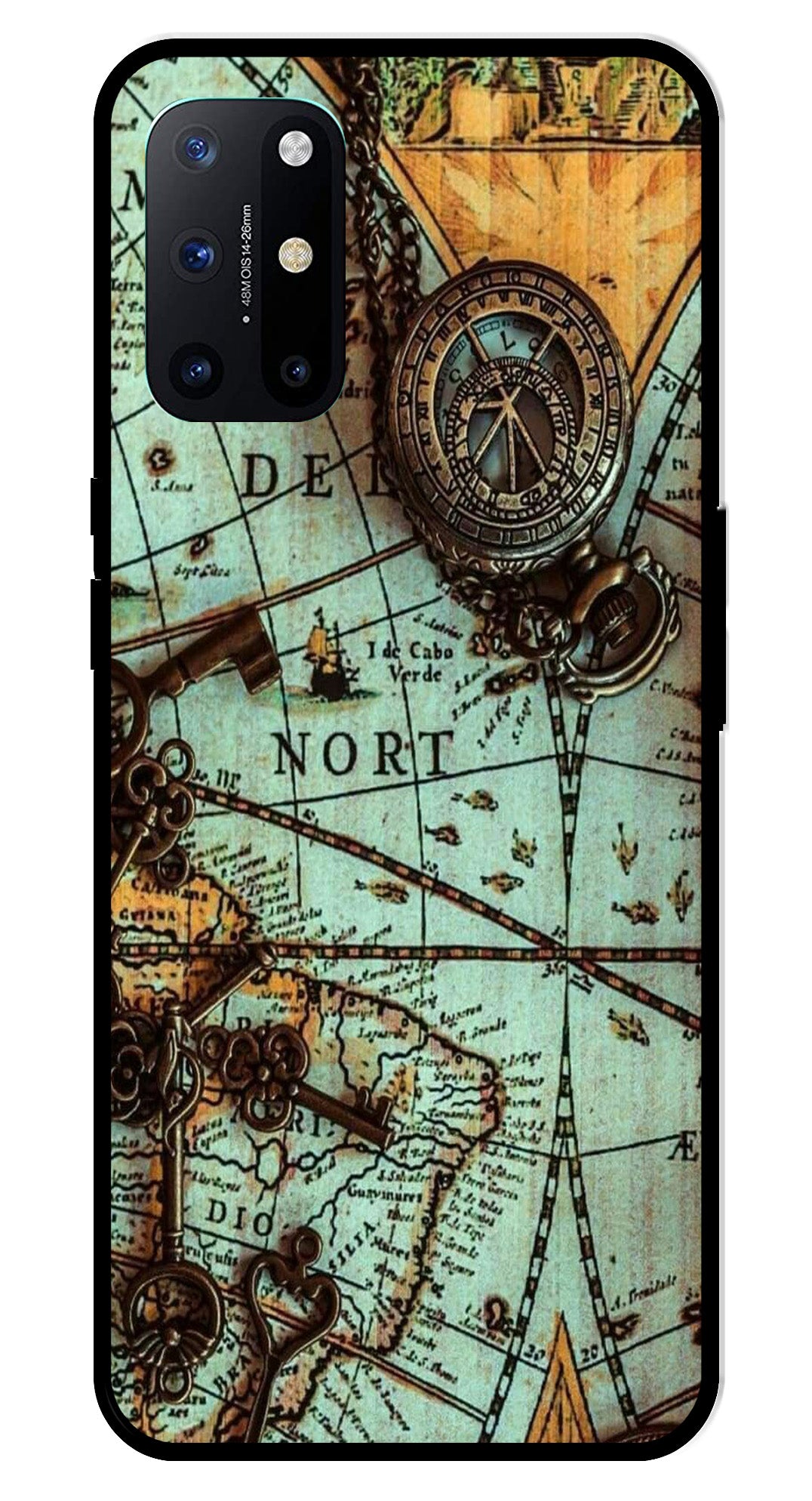 Map Design Metal Mobile Case for OnePlus 8T