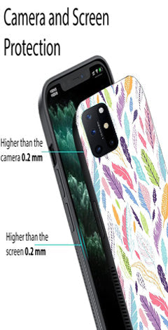 Colorful Feathers Metal Mobile Case for OnePlus 8T
