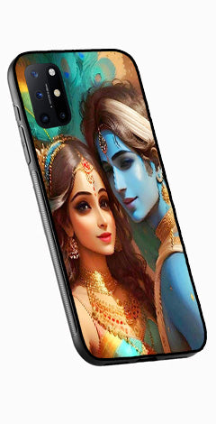 Lord Radha Krishna Metal Mobile Case for OnePlus 8T   (Design No -01)