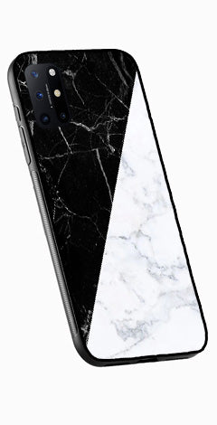 Black White Marble Design Metal Mobile Case for OnePlus 8T   (Design No -09)