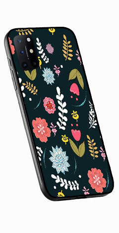 Floral Pattern2 Metal Mobile Case for OnePlus 8T   (Design No -12)
