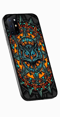 Owl Pattern Metal Mobile Case for OnePlus 8T   (Design No -42)