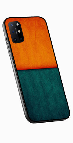 Orange Green Pattern Metal Mobile Case for OnePlus 8T   (Design No -45)