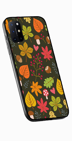 Leaves Design Metal Mobile Case for OnePlus 8T   (Design No -51)