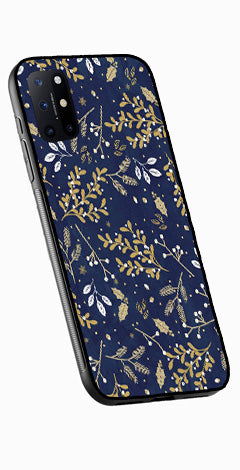 Floral Pattern  Metal Mobile Case for OnePlus 8T   (Design No -52)